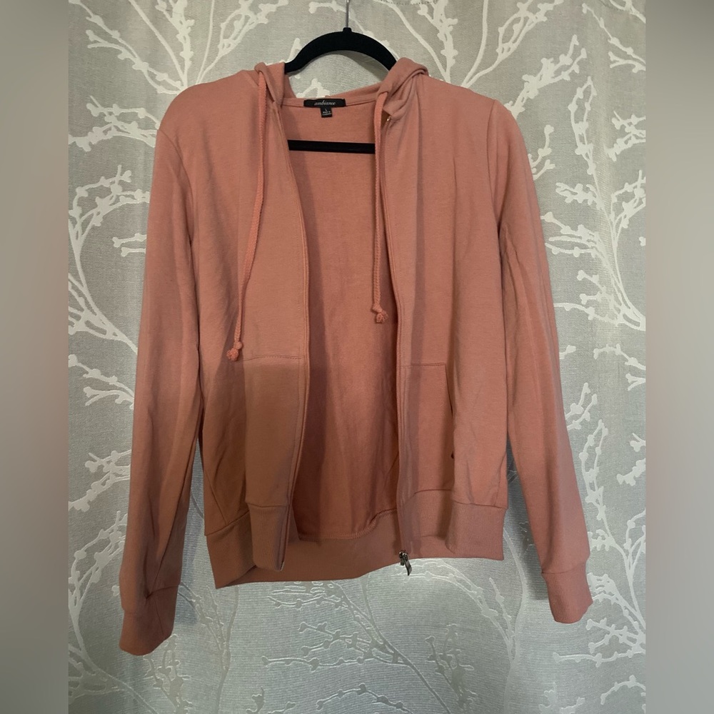 COPY - Mauve color lightweight zip up hoodie